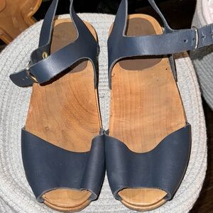 MIA Navy Leather Sandals